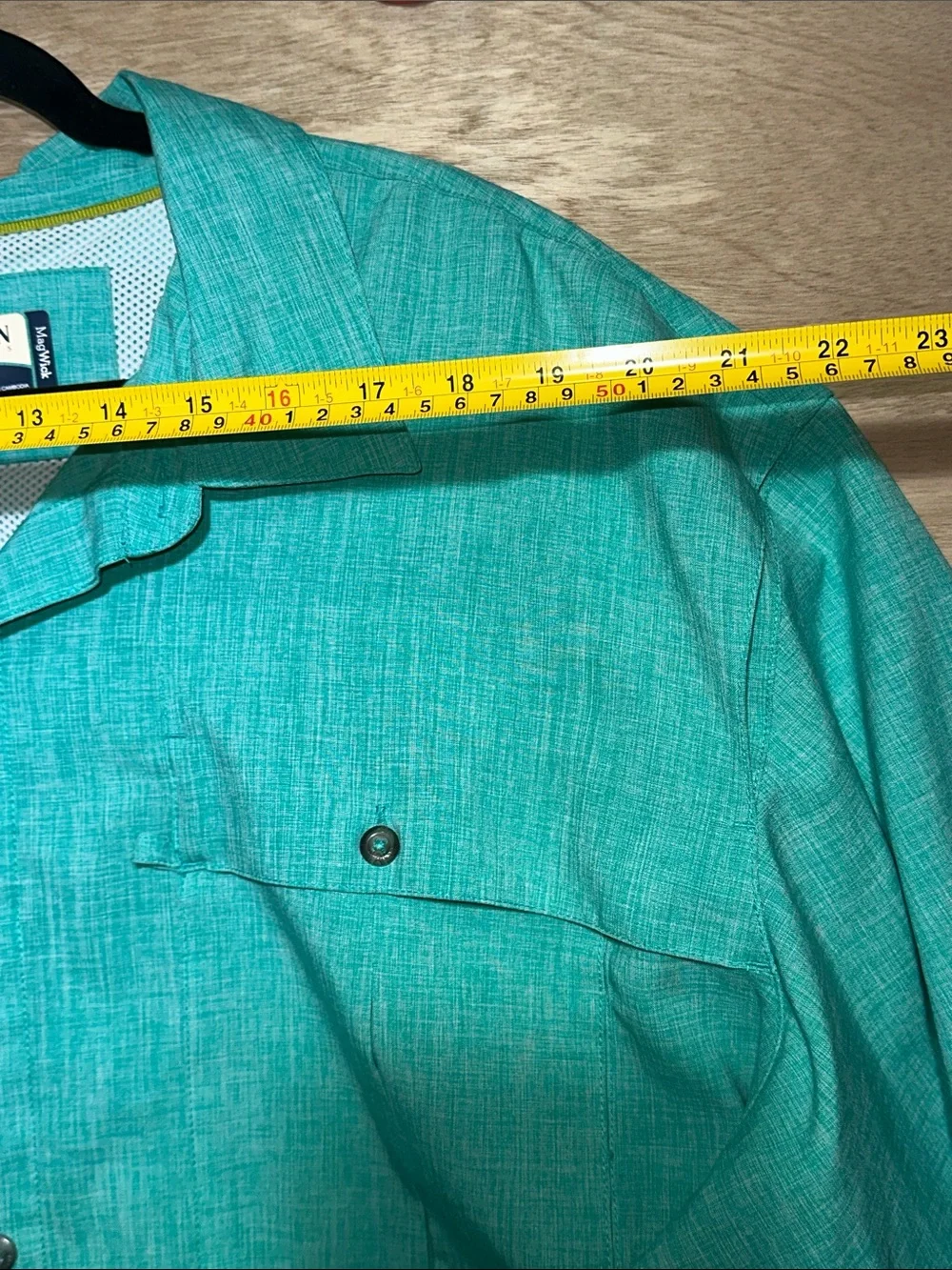 Magellan Outdoors Teal Lightweight Long-Sleeve Shirt Jacket Angler Fit 2XL